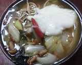 白菜ときのこのピリ辛トロ旨あんかけ蕎麦作り方7写真