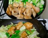 キャベツと鶏むね肉のオイスター炒め作り方4写真