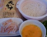 なんちゃって✤カニ雑炊✤作り方1写真