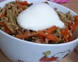 簡単！挽き肉野菜丼作り方8写真