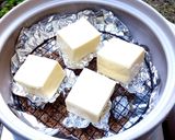 土鍋で軽いくん製：　プロセスチーズ作り方3写真