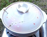 土鍋で軽いくん製：　プロセスチーズ作り方4写真