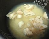 簡単貝柱と蓮根ご飯作り方4写真