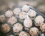 お正月に！華やか☆紅白もち米肉団子作り方10写真