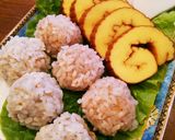 お正月に！華やか☆紅白もち米肉団子作り方14写真