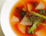 ケチャップで作るミネストローネ風スープ作り方5写真