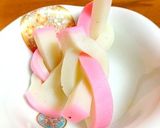 お正月に♡かまぼこの飾り切り(結び)作り方8写真