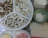 モチde キノコのホワイトピザ風～♪作り方1写真