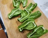 鶏ムネ挽き肉で作るピーマンの肉詰め作り方6写真