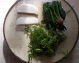 有頭エビの味噌汁、ほうれん草添え作り方4写真