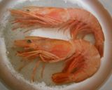 有頭エビの味噌汁、ほうれん草添え作り方5写真