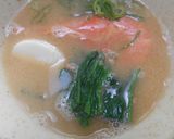 有頭エビの味噌汁、ほうれん草添え作り方9写真