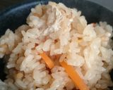 人参と油揚げの炊き込みご飯作り方5写真