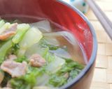白菜と豚肉✿温まるうどん作り方6写真
