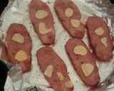お歳暮ハムで♡チーズ焼きガーリック添え作り方3写真