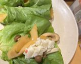 しめじ竹の子とポテサラのサラダ菜巻き作り方3写真