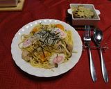 【お雑煮の材料で】お雑煮風スパゲッティ作り方7写真