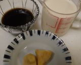黒豆煮汁で豆乳生姜ドリンク、牛乳でも可♪作り方1写真