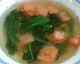 トマトとほうれん草のスープ作り方4写真