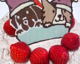 バースディケーキにチョコレートプレート☆作り方12写真