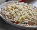 長芋＆豆腐ソースの餅キムチーズグラタン作り方5写真