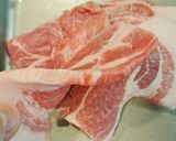 豚肉の黒豆ネギ味噌生姜焼き作り方1写真