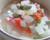 １０分で簡単☆根菜と枝豆の優しいスープ☆作り方7写真