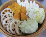 簡単豪華！塩豚と色々野菜の蒸篭蒸し作り方2写真