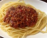 簡単パスタ☆椎茸いっぱい和風ミートソース作り方7写真
