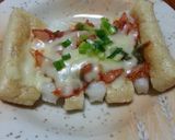 簡単！絶品！寿司揚げとお餅のキムチピザ作り方6写真