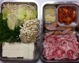 我が家の☆豚キムチ鍋作り方1写真