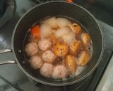 野菜と厚揚(さつま揚げ)の簡単煮物作り方3写真
