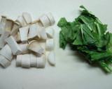 きのこと青菜のあみマヨ醤油炒め作り方1写真