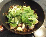 きのこと青菜のあみマヨ醤油炒め作り方4写真