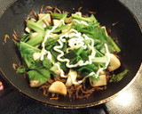 きのこと青菜のあみマヨ醤油炒め作り方5写真