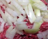 meiko風 チーズinハンバーグ作り方1写真