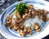 絶品!鶏ごぼうの甘辛丼作り方4写真