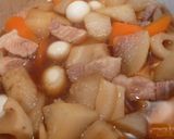 照り旨！根菜と豚三枚肉の煮物❀作り方4写真