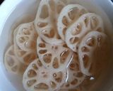 蓮根のはさみ揚げ〜海老と鶏肉〜作り方1写真