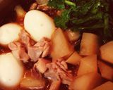 鶏肉と大根とゆで卵の煮物作り方4写真