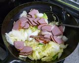 ハムと白菜　簡単麺つゆ炒め☆作り方4写真