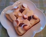 マシュマロとチョコと果物のチーズトースト作り方3写真