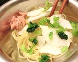 蕪とツナの梅海苔パスタ　わさび風味作り方12写真