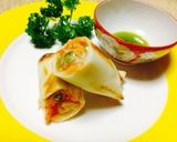 春巻きの皮で巻く♥︎お餅とキムチとチーズ作り方5写真