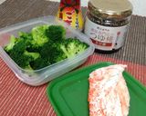 ブロッコリーとカニカマ和風デリ＊醤油麹＊作り方1写真