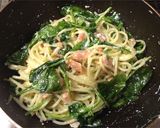 スモークサーモンとほうれん草のパスタ作り方3写真