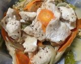 鶏むね肉でヘルシー☆野菜蒸し作り方6写真