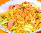ベーコンとキャベツのガーリックパスタ作り方8写真