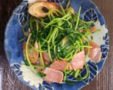 豆苗！息子も大好き！簡単炒め作り方5写真