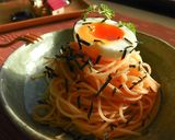 早業7分簡単！明太子パスタ半熟卵のっけ❤作り方6写真